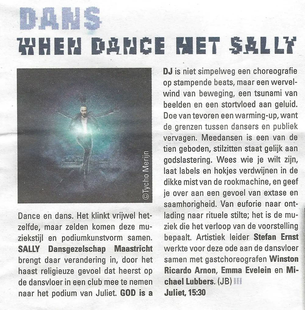 SALLY - Lowlands krant